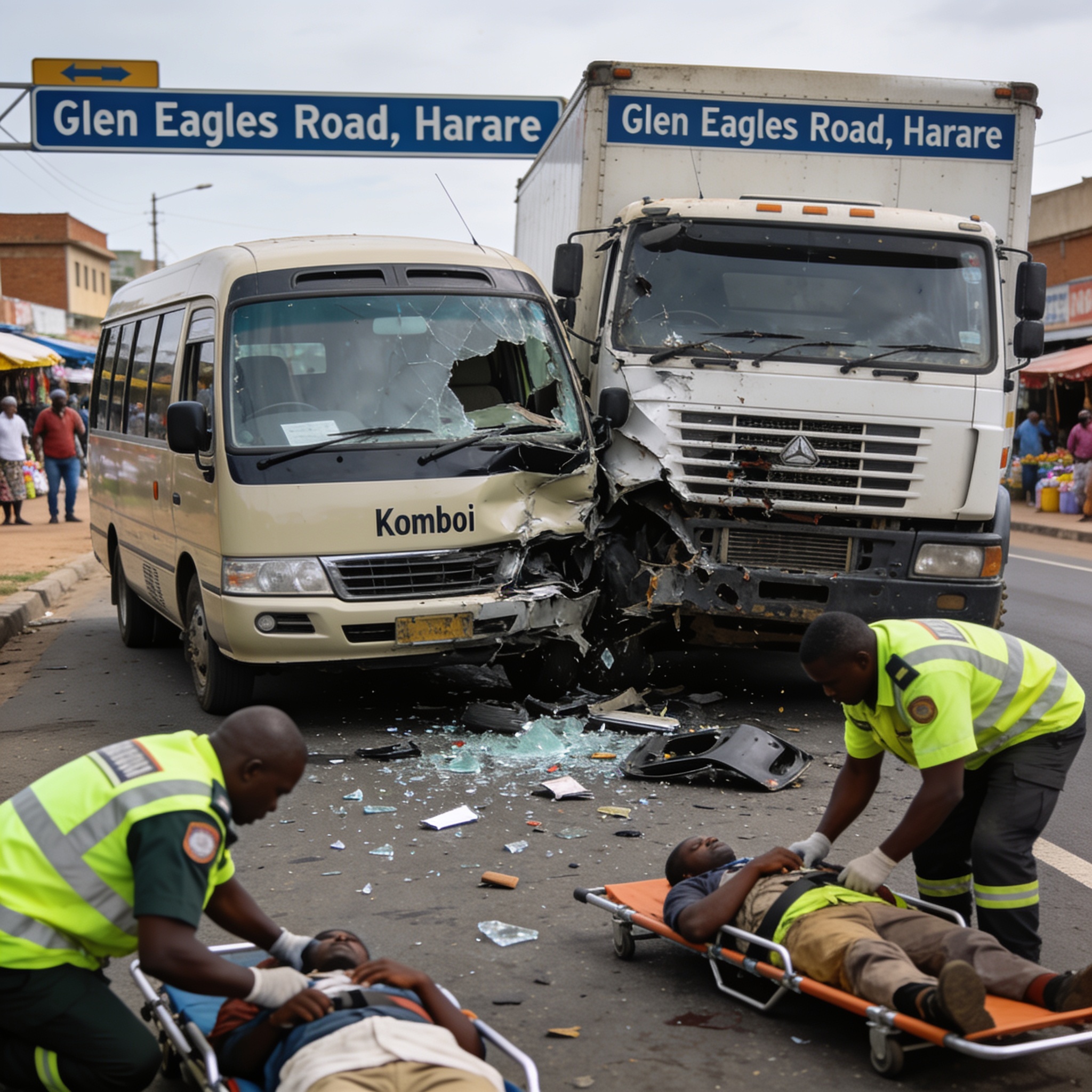 Three Killed, 19 Injured as Kombi and Truck Collide Head-On on Harare’s Glen Eagles Road